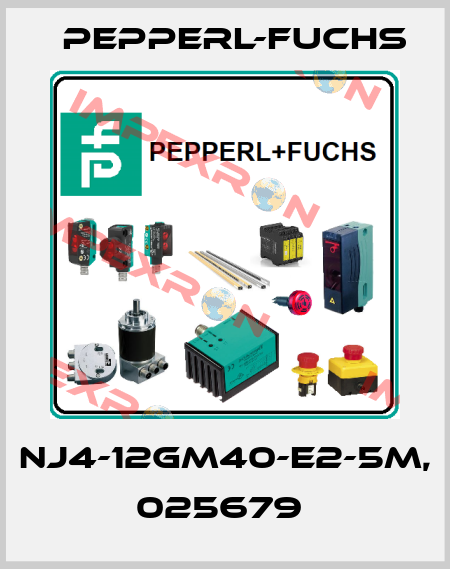 NJ4-12GM40-E2-5M, 025679  Pepperl-Fuchs