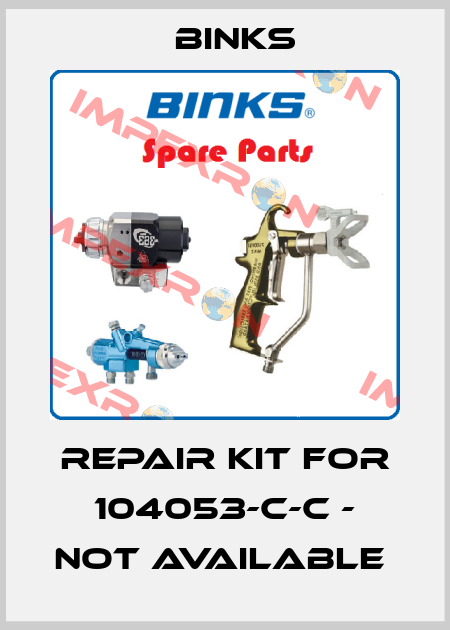 Repair kit for 104053-C-C - not available  Binks
