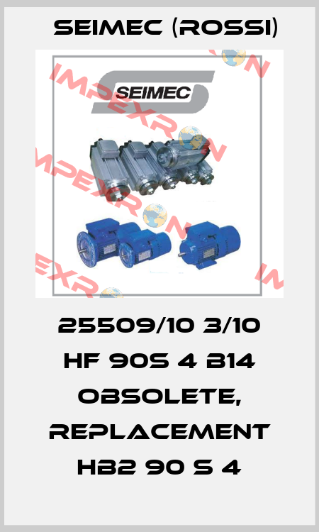 25509/10 3/10 HF 90S 4 B14 obsolete, replacement HB2 90 S 4 Seimec (Rossi)