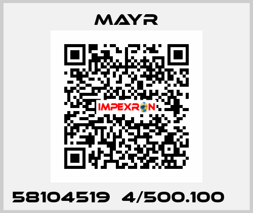 58104519  4/500.100    Mayr