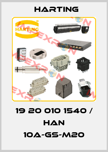 19 20 010 1540 / Han 10A-gs-M20 Harting