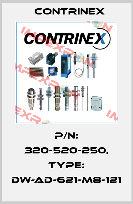 p/n: 320-520-250, Type: DW-AD-621-M8-121 Contrinex