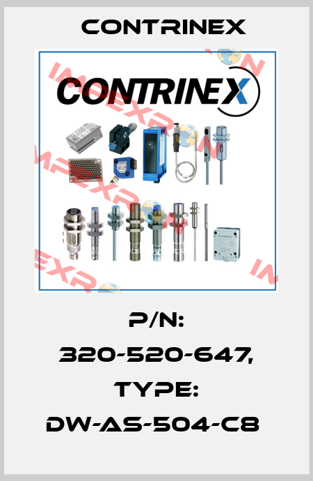 P/N: 320-520-647, Type: DW-AS-504-C8  Contrinex