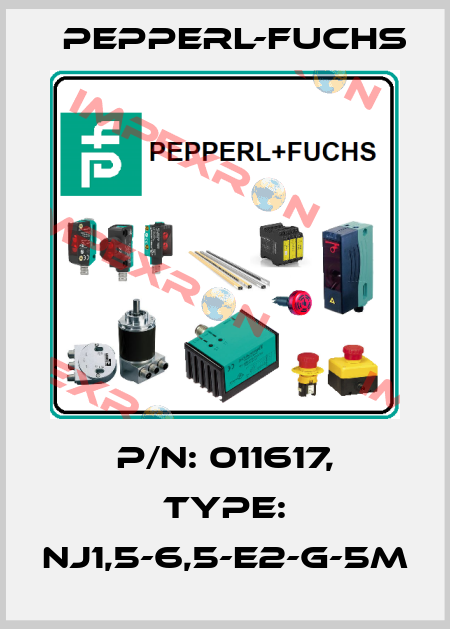 p/n: 011617, Type: NJ1,5-6,5-E2-G-5M Pepperl-Fuchs