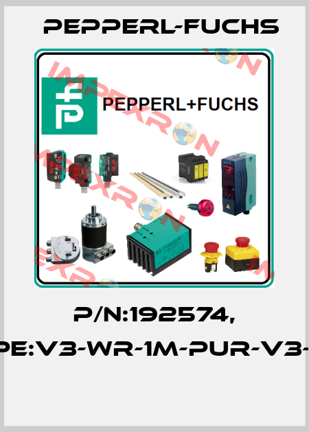 P/N:192574, Type:V3-WR-1M-PUR-V3-WR  Pepperl-Fuchs