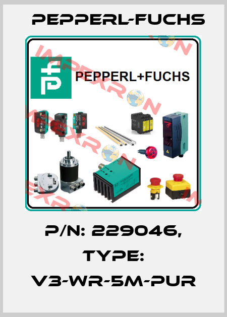 p/n: 229046, Type: V3-WR-5M-PUR Pepperl-Fuchs