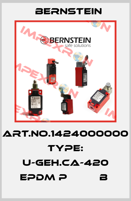 Art.No.1424000000 Type: U-GEH.CA-420 EPDM P          B  Bernstein