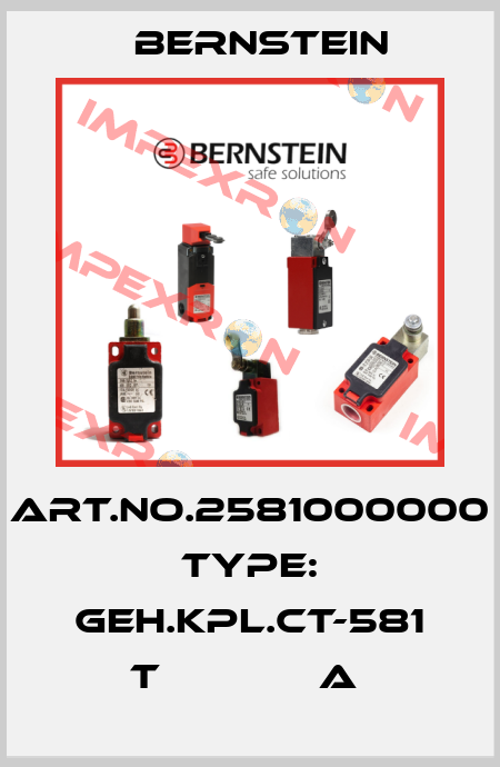 Art.No.2581000000 Type: GEH.KPL.CT-581 T             A  Bernstein