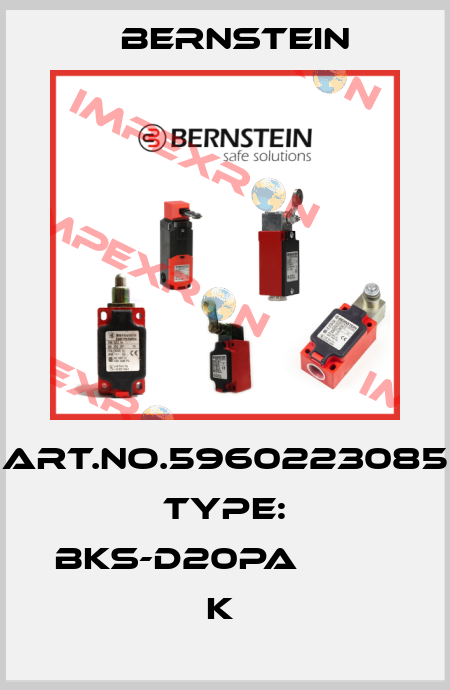Art.No.5960223085 Type: BKS-D20PA                    K  Bernstein