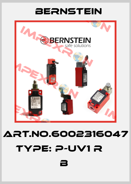 Art.No.6002316047 Type: P-UV1 R                      B  Bernstein