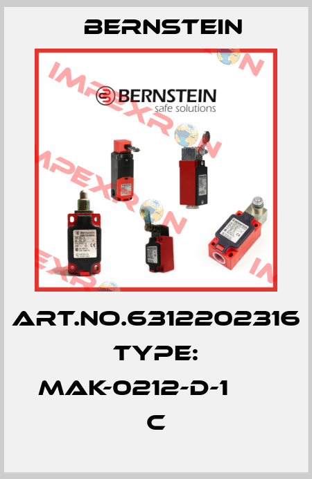 Art.No.6312202316 Type: MAK-0212-D-1                 C Bernstein
