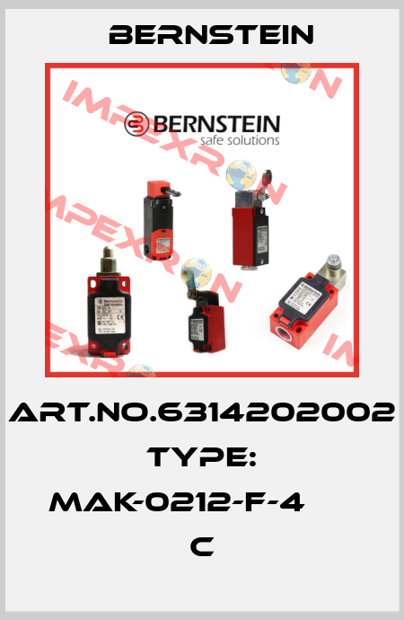 Art.No.6314202002 Type: MAK-0212-F-4                 C Bernstein