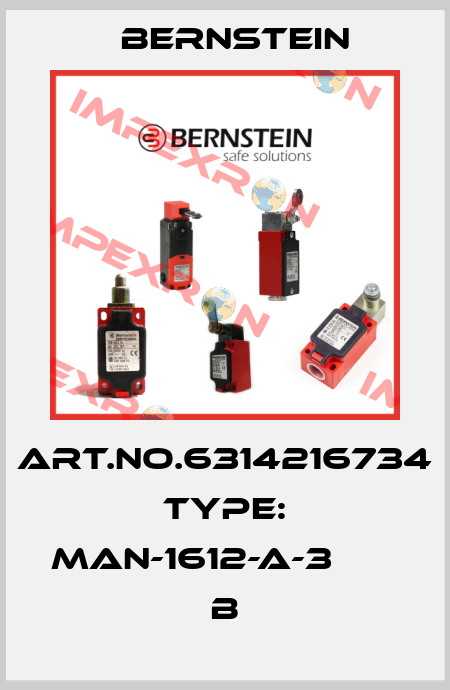 Art.No.6314216734 Type: MAN-1612-A-3                 B Bernstein