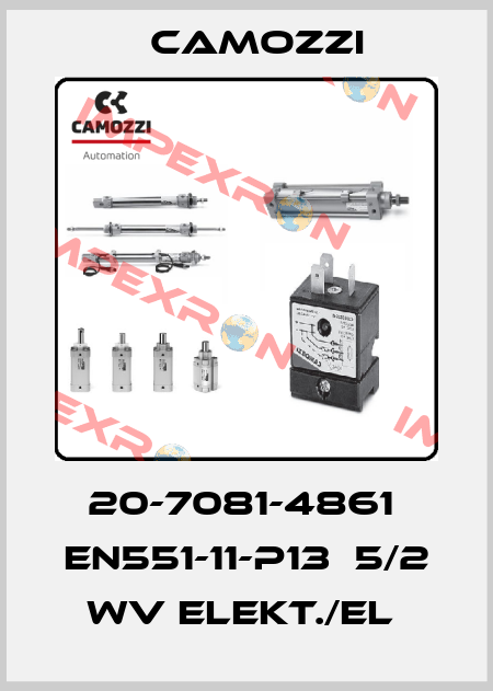 20-7081-4861  EN551-11-P13  5/2 WV ELEKT./EL  Camozzi