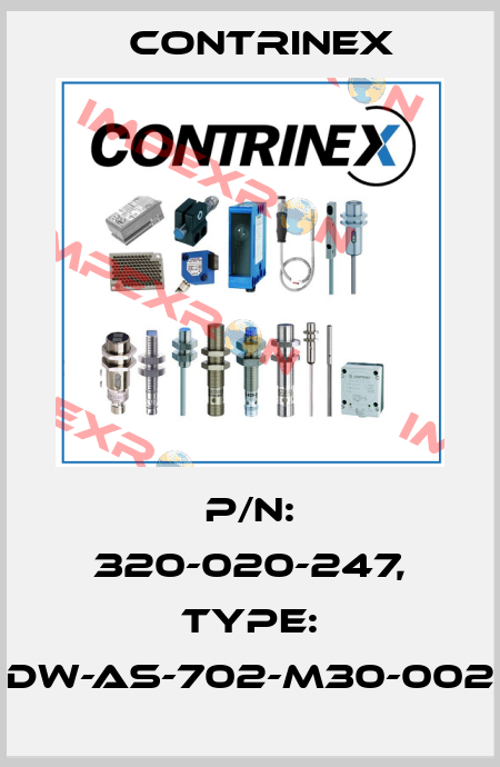 p/n: 320-020-247, Type: DW-AS-702-M30-002 Contrinex