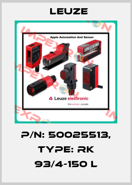 p/n: 50025513, Type: RK 93/4-150 L Leuze