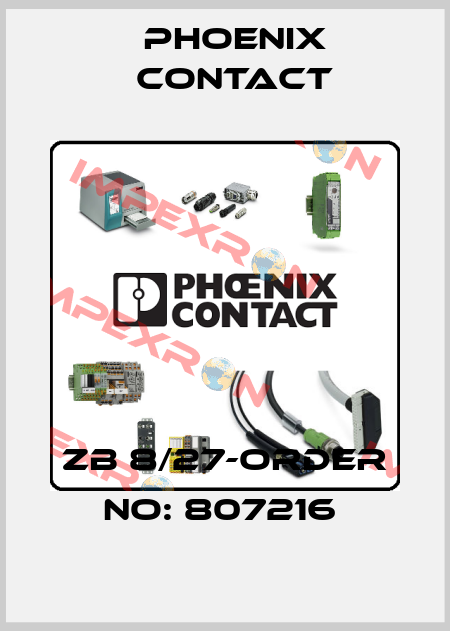 ZB 8/27-ORDER NO: 807216  Phoenix Contact