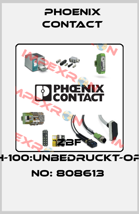 ZBF 4/WH-100:UNBEDRUCKT-ORDER NO: 808613  Phoenix Contact