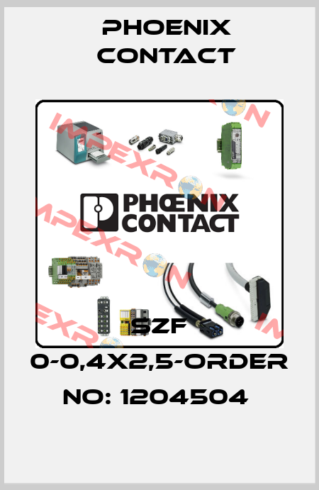 SZF 0-0,4X2,5-ORDER NO: 1204504  Phoenix Contact
