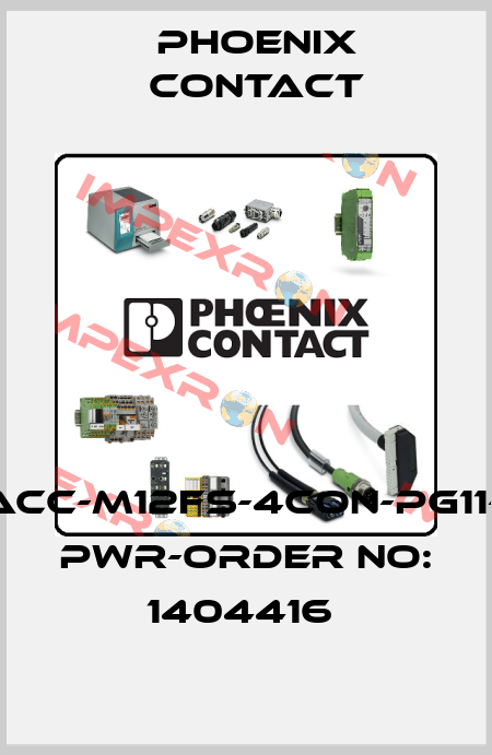 SACC-M12FS-4CON-PG11-M PWR-ORDER NO: 1404416  Phoenix Contact