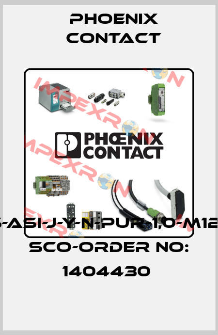 VS-ASI-J-Y-N-PUR-1,0-M12FS SCO-ORDER NO: 1404430  Phoenix Contact