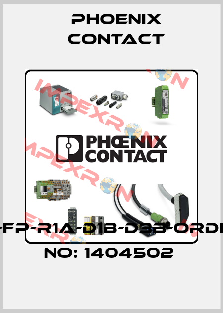 SI-FP-R1A-D1B-D3B-ORDER NO: 1404502  Phoenix Contact