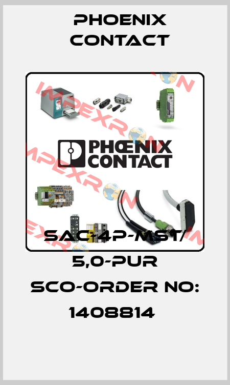 SAC-4P-MST/ 5,0-PUR SCO-ORDER NO: 1408814  Phoenix Contact