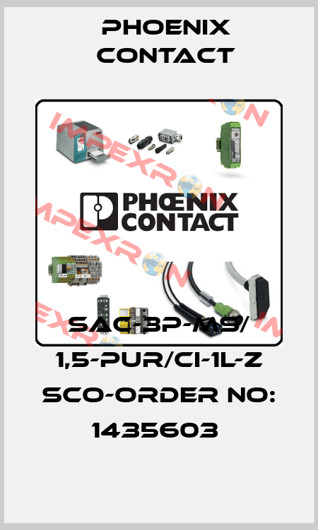 SAC-3P-MS/ 1,5-PUR/CI-1L-Z SCO-ORDER NO: 1435603  Phoenix Contact