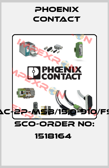 SAC-2P-MSB/15,0-910/FSB SCO-ORDER NO: 1518164  Phoenix Contact