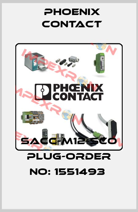 SACC-M12-SCO PLUG-ORDER NO: 1551493  Phoenix Contact