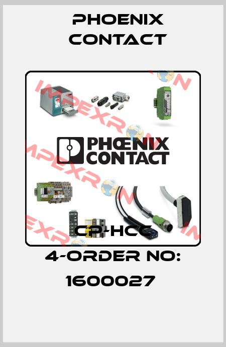 CP-HCC 4-ORDER NO: 1600027  Phoenix Contact