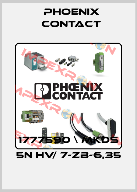 1777590 \ MKDS 5N HV/ 7-ZB-6,35 Phoenix Contact
