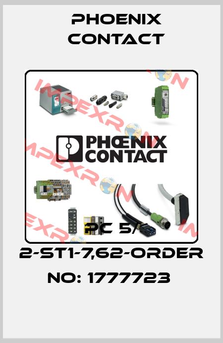 PC 5/ 2-ST1-7,62-ORDER NO: 1777723  Phoenix Contact