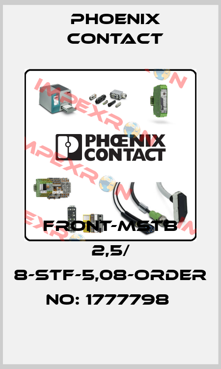 FRONT-MSTB 2,5/ 8-STF-5,08-ORDER NO: 1777798  Phoenix Contact