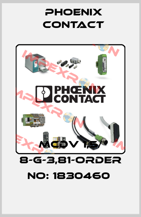 MCDV 1,5/ 8-G-3,81-ORDER NO: 1830460  Phoenix Contact