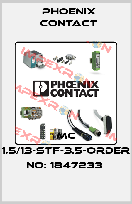 MC 1,5/13-STF-3,5-ORDER NO: 1847233  Phoenix Contact