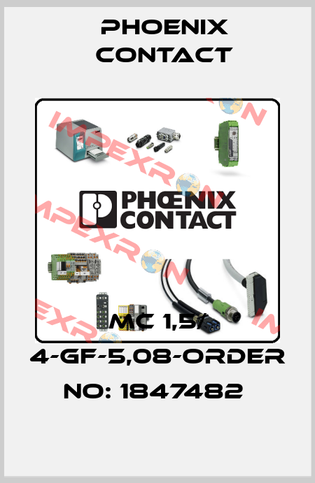 MC 1,5/ 4-GF-5,08-ORDER NO: 1847482  Phoenix Contact
