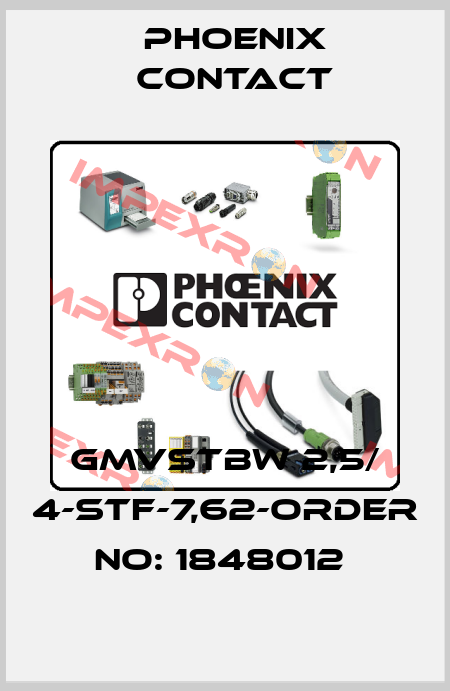 GMVSTBW 2,5/ 4-STF-7,62-ORDER NO: 1848012  Phoenix Contact