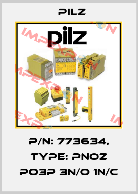 p/n: 773634, Type: PNOZ po3p 3n/o 1n/c Pilz