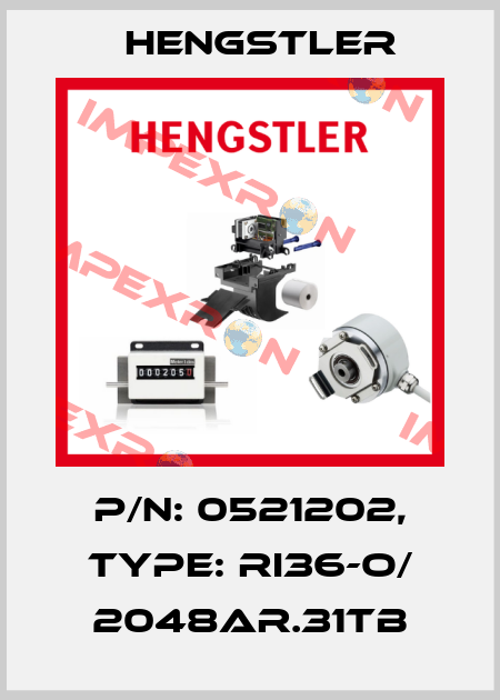p/n: 0521202, Type: RI36-O/ 2048AR.31TB Hengstler