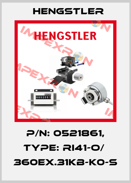 p/n: 0521861, Type: RI41-O/  360EX.31KB-K0-S Hengstler