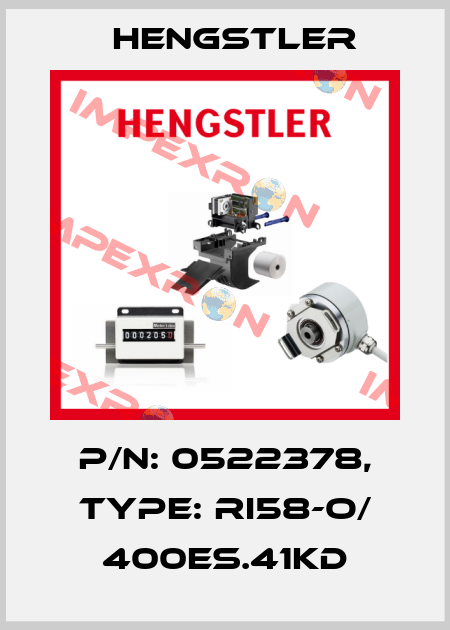 p/n: 0522378, Type: RI58-O/ 400ES.41KD Hengstler
