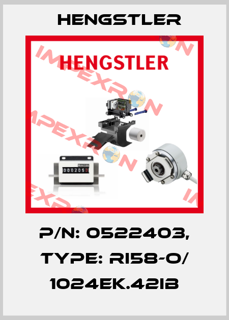 p/n: 0522403, Type: RI58-O/ 1024EK.42IB Hengstler