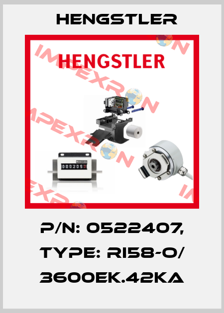 p/n: 0522407, Type: RI58-O/ 3600EK.42KA Hengstler