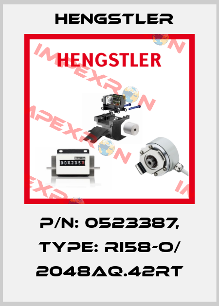 p/n: 0523387, Type: RI58-O/ 2048AQ.42RT Hengstler
