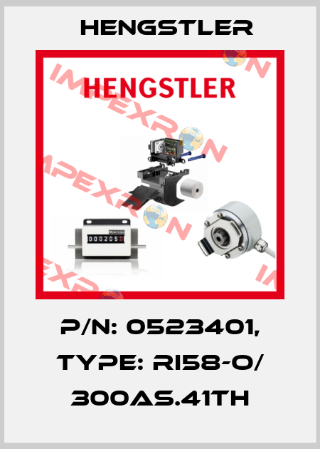 p/n: 0523401, Type: RI58-O/ 300AS.41TH Hengstler