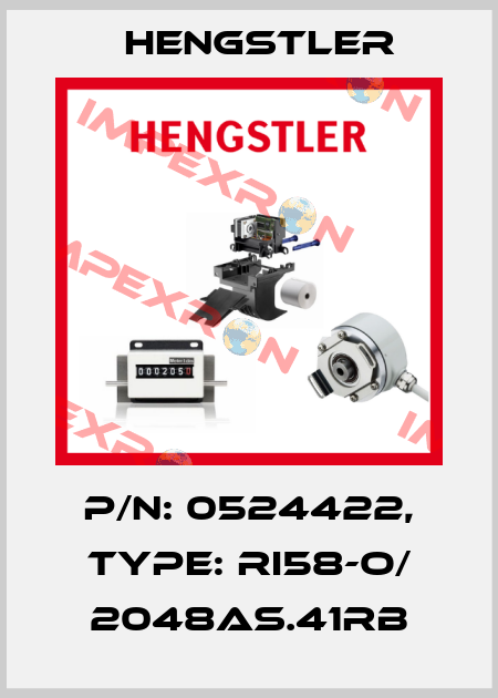 p/n: 0524422, Type: RI58-O/ 2048AS.41RB Hengstler