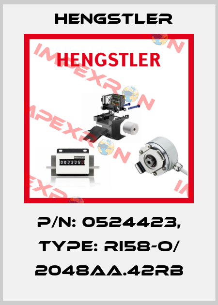 p/n: 0524423, Type: RI58-O/ 2048AA.42RB Hengstler