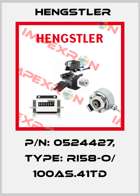 p/n: 0524427, Type: RI58-O/ 100AS.41TD Hengstler