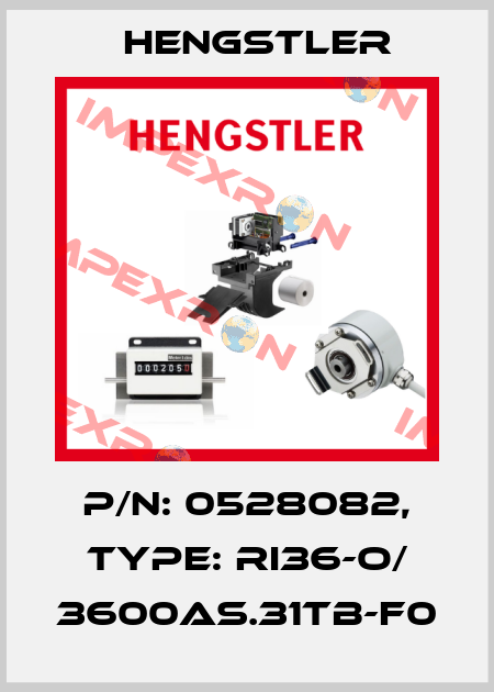 p/n: 0528082, Type: RI36-O/ 3600AS.31TB-F0 Hengstler